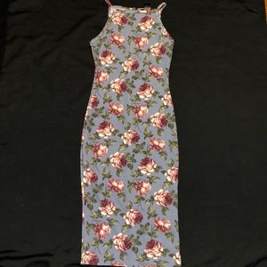 floral bodycon maxi dress